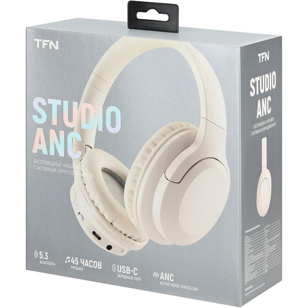 Наушники TFN Studio ANC TFN-HS-BT350BG (бежевый)