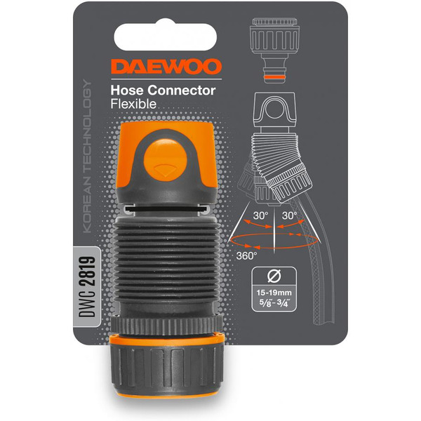 Коннектор для шланга гибкий 5/8 " - 3/4" DAEWOO DWC 2819