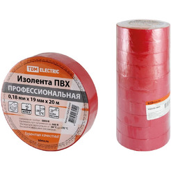 Изолента TDM ELECTRIC SQ0526-0063 (красный)