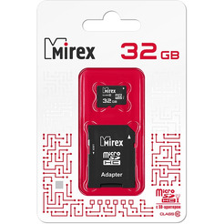 Карта памяти Mirex microSDHC 32GB (13613-ADSUHS32)