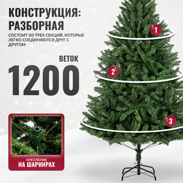 Ель искусственная Winter Drop 210 / 24867-210