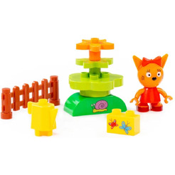 Конструктор Полесье Макси Три кота. Карамелька и клумба 63752