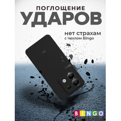Бампер Bingo Silicone Case для XIAOMI Redmi Note 13 Pro 5G/POCO X6 Черный