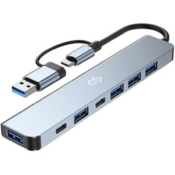 Разветвитель USB-C + USB-A Digma DHUB-7USB-AC
