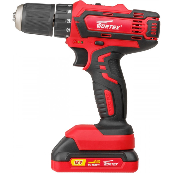 Дрель-шуруповерт WORTEX BD 1820-1 DLi (BD18201DLi1029) с 2-мя АКБ