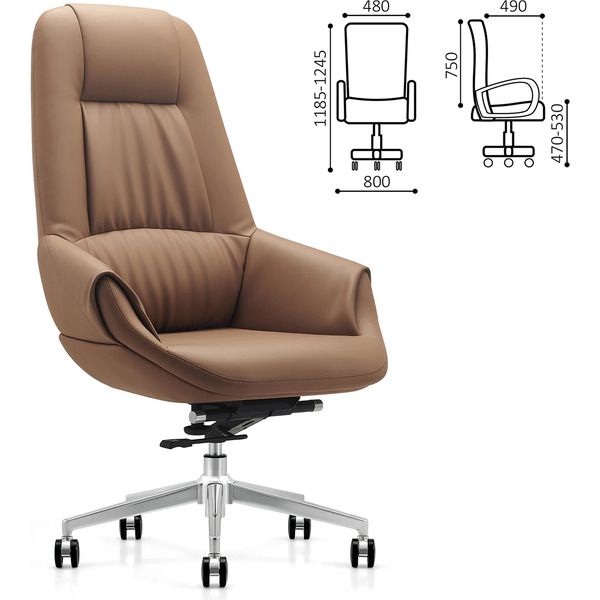 Кресло HAWASAN PREMIUM EX-810 (экокожа, коричневый)