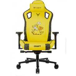 Игровое кресло Knight Craft Dragon (желтый экокожа)