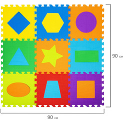 Коврик-пазл напольный ЮНЛАНДИЯ Фигуры 664664