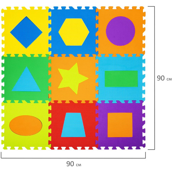 Коврик-пазл напольный ЮНЛАНДИЯ Фигуры 664664