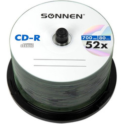 CD-R SONNEN 700Мб, 52x, набор 50 шт. 512570