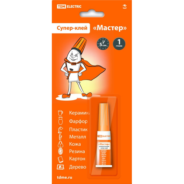 Cупер-клей TDM "Мастер" 1г/бл SQ0542-0003