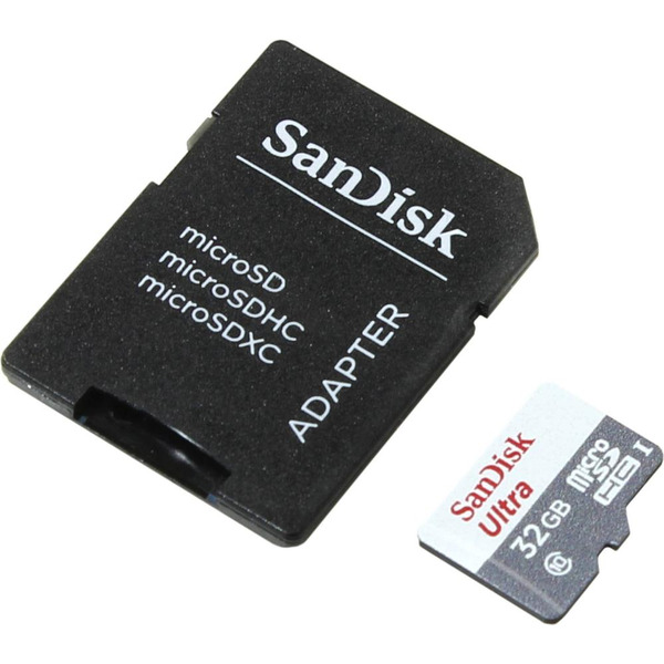 Карта памяти SanDisk Ultra Android microSDHC 32GB 10 CL, Ultra (SDSQUNB-032G-GN3MA)