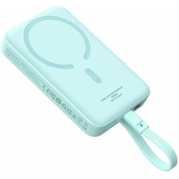 Внешний аккумулятор Baseus P1002210B333-00 Magnetic Mini Wireless Fast Charge Type-C Edition 10000mAh 30W Peppermint Blue