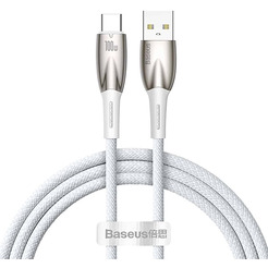 Кабель Baseus Glimmer Series Fast Charging Data Cable USB Type-A - Type-C 100W CADH000602 (2 м, белый)