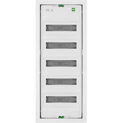 Щит встраиваемый Elektro-Plast MSF 5x12M (60M), N/PE 2x(2x25+20x16mm2+19x10mm2), мет. дверь, белый RAL9016, 853x358x97mm, IP30 (2005-00)