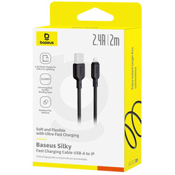 Кабель Baseus Silky Series Fast Charging Cable USB Type-A - Lightning (2 м, черный)