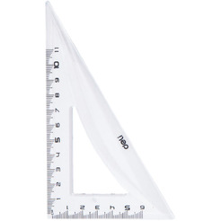 Набор линеек DELI PIONEER G00412 прозрачный, 4 предмета, (линейка 20 см, 2 треугольника, транспортир)