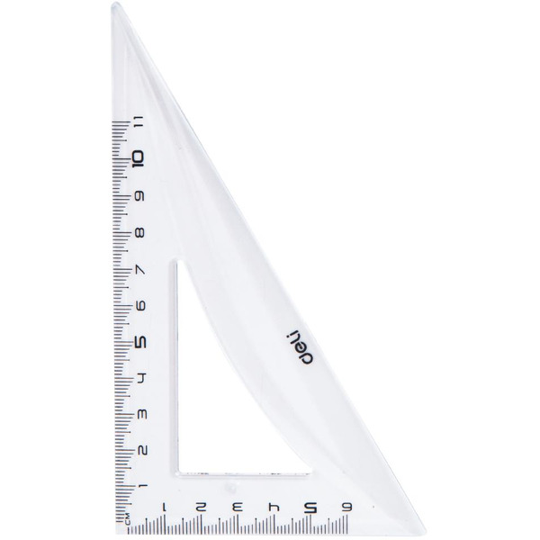Набор линеек DELI PIONEER G00412 прозрачный, 4 предмета, (линейка 20 см, 2 треугольника, транспортир)