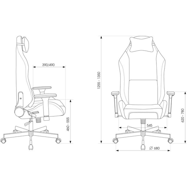 Кресло игровое Knight N1 Fabric Light-20 (1626367) черный