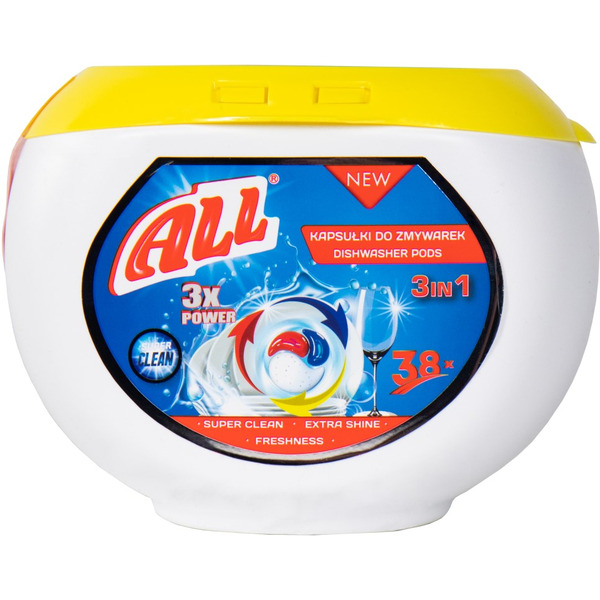 Таблетки для ПММ ALL DISHWASHER CAPSULES (38 шт)