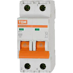 Выключатель автоматический TDM ВА 47-29 2Р 2А (В) 4.5кА SQ0206-0018