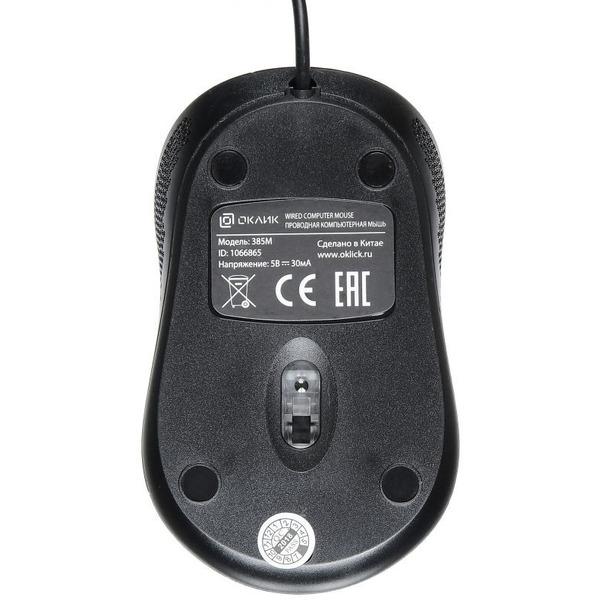 Мышь Oklick 385M (черный/красный)