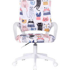 Детское компьютерное кресло DEFENDER Fiesta белый+принт Коты (64815)