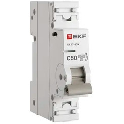 Автоматический выключатель EKF PROxima ВА 47-63N 1P 50А (C) 4.5кА M634150C