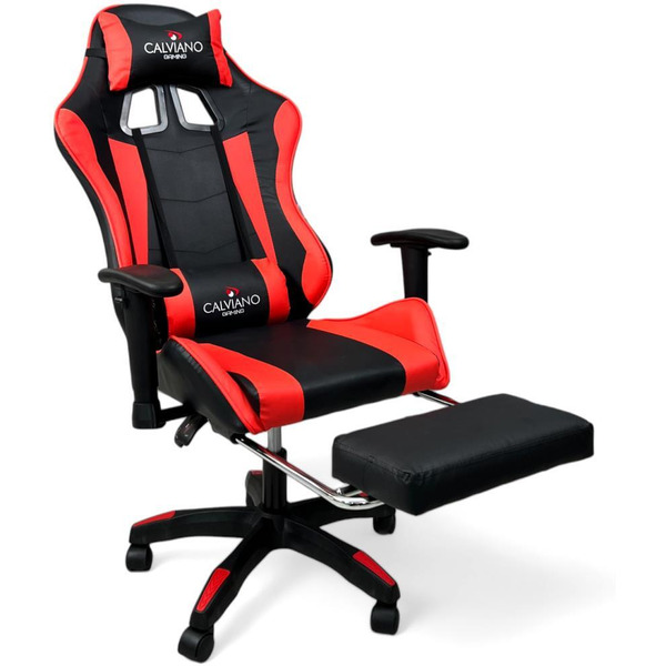 Вибромассажное кресло Calviano 1585 (черно-красное)