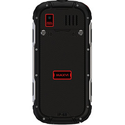 Мобильный телефон Maxvi R2 up + ЗУ WC-112 (черный/красный)