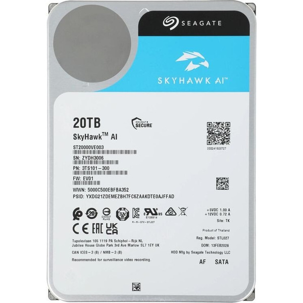 Жесткий диск Seagate SkyHawk AI 20TB ST20000VE003