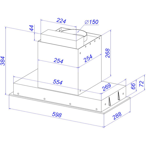 Вытяжка кухонная ZORG NEVADA 1260 60 S-GC WH