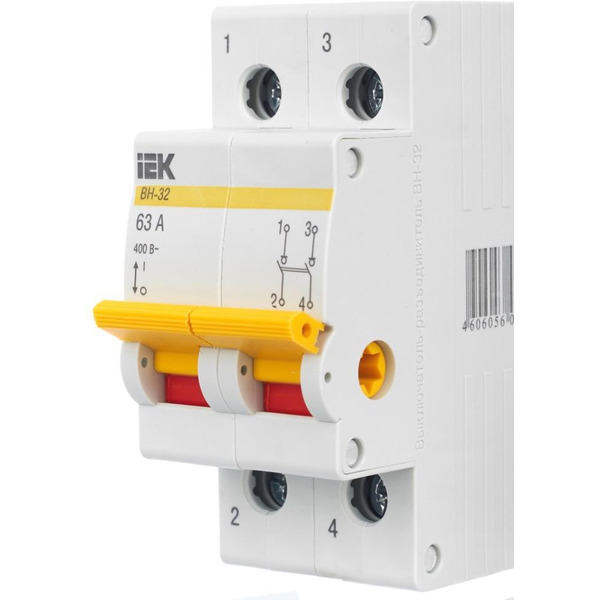 Выключатель нагрузки IEK ВН-32 2Р 63А MNV10-2-063