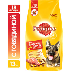 Сухой корм для собак Pedigree Для взрослых собак крупных пород с говядиной (13кг)