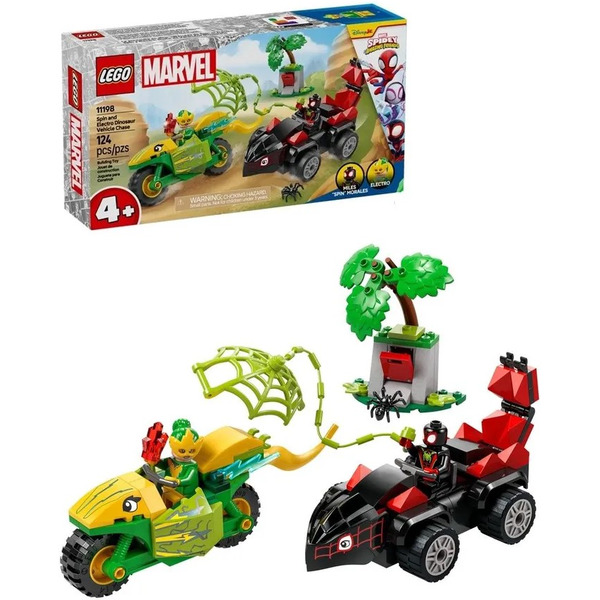 Конструктор LEGO Marvel Погоня Диногонщика Спина за Электро 11198