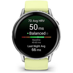 Умные часы Garmin Venu 4 45 мм (серебристый/желтый)