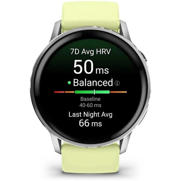 Умные часы Garmin Venu 4 45 мм (серебристый/желтый)