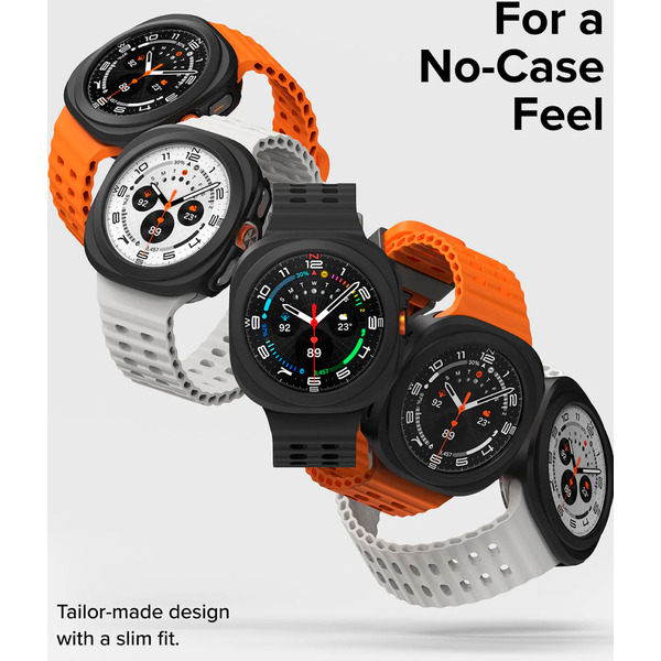 Чехол с защитным стеклом Ringke SLIM+Glass для Galaxy Watch Ultra 47mm 2024/ 2025 MATTE BLACK