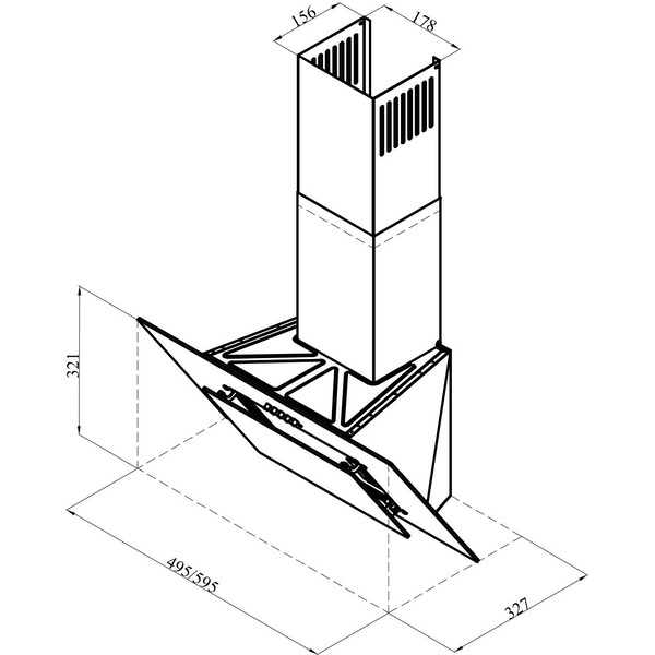Кухонная вытяжка LEX Mira G 600 (белый)