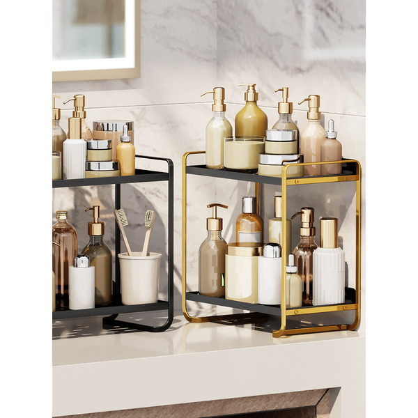 Органайзер для косметики настольный Happy Home HH-034B (черный/золотой)