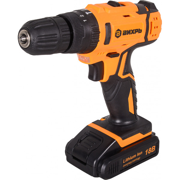 Ударная дрель-шуруповерт Вихрь ДА-18Л-2КУ (72/14/17)
