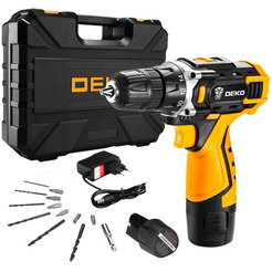 Дрель-шуруповерт Deko DKCD12FU-Li Set 3 (063-4173)