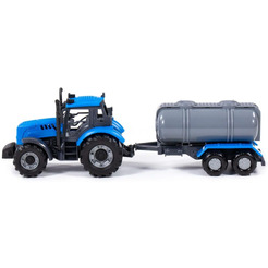 Трактор Полесье Прогресс с прицепом-цистерной инерционный 91550