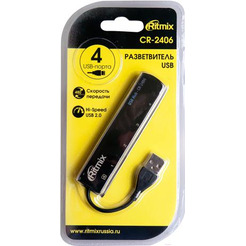 USB-хаб Ritmix CR-2406 (черный)