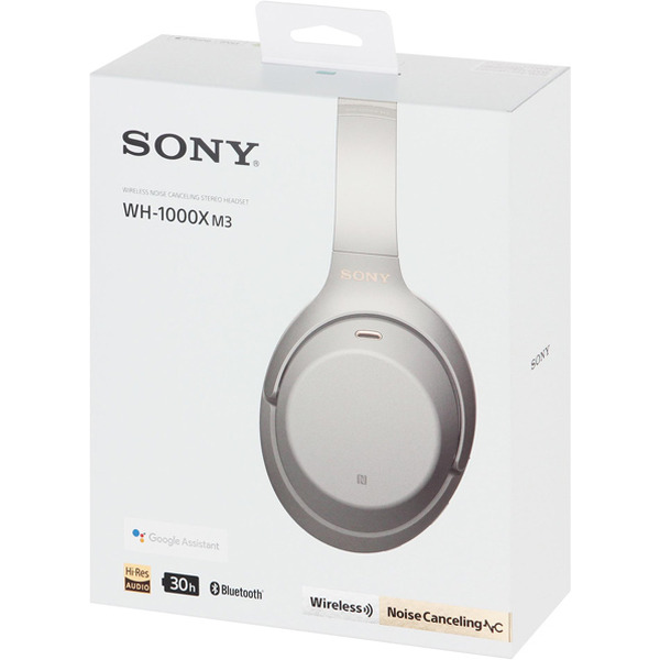 Наушники с микрофоном Sony WH-1000XM3 (серебро)