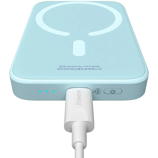 Внешний аккумулятор Baseus Magnetic Wireless PPCX020003 6000mAh (голубой)