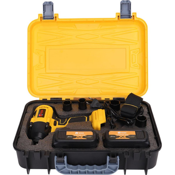 Гайковерт Edon AAW-21/600BL (с 2-мя АКБ, кейс, набор оснастки)