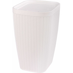 Мусорное ведро Альтернатива Вязаное плетение М7487 10 л (белый)