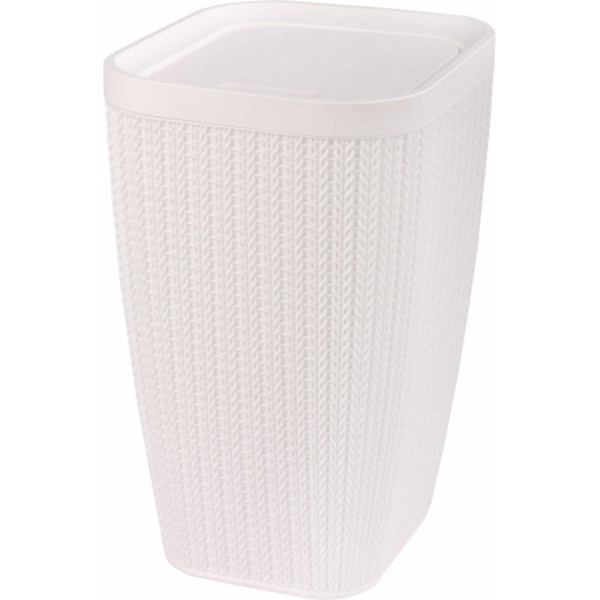 Мусорное ведро Альтернатива Вязаное плетение М7487 10 л (белый)