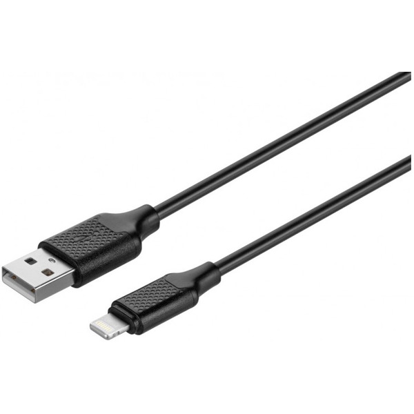 Кабель KITs USB 2.0 to Lightning 2A 1 м black (KITS-W-003)